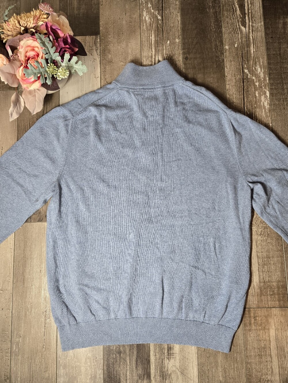 Tommy Hilfiger Men’s XXL Light Blue Quarter‑Zip Sweater - Picture 7 of 16